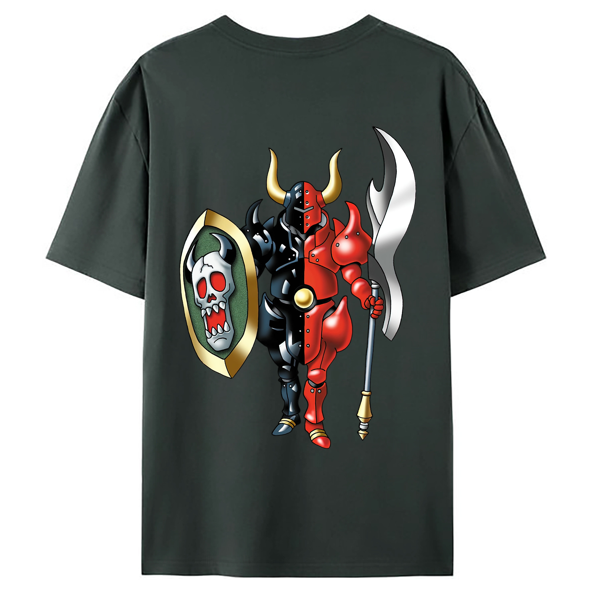 （画像用） ドラゴンクエスト Doragon Kuesuto Dragon Quest 綿100％ メンズ半袖Tシャツ（バックプリント） 通気性
